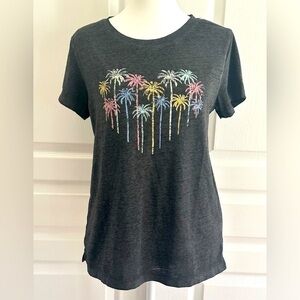 C&C California Julia Palm Tree Heart Tee Size Small